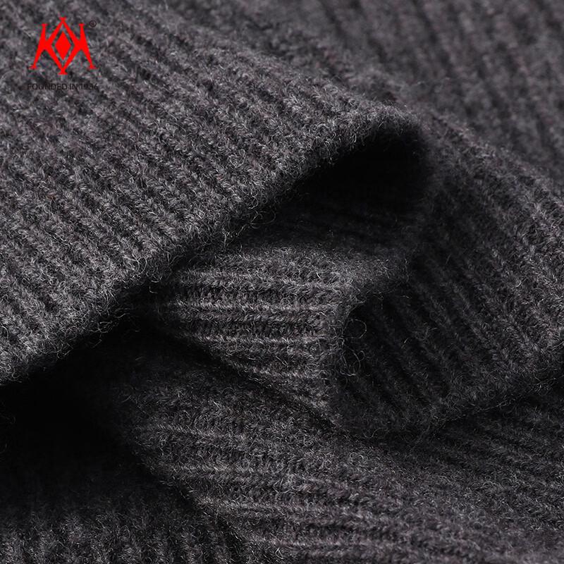 KaiKai Men's 100% Pure Wool Crew Neck Sweater