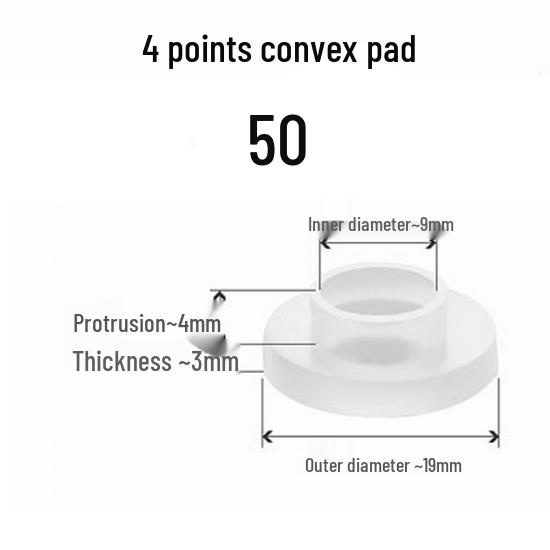 Silicone Convex Gasket for Shower Faucet Repair, Waterproof Sealing Ring, 4/6-Minute Corrugated Pipe Hose Parts.