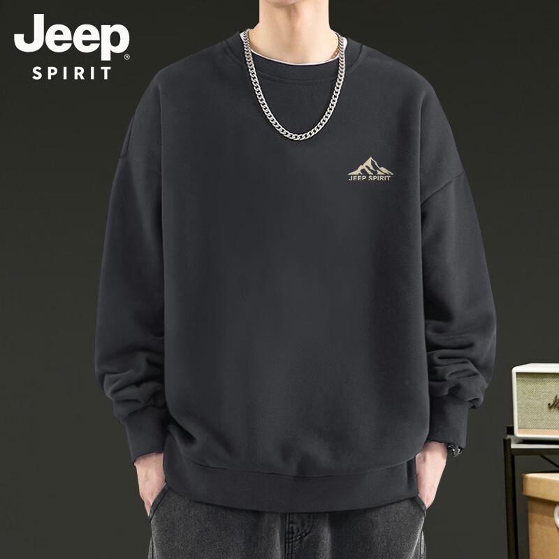 JEEP SPIRIT Men s Loose Fit Crew Neck Pullover Sweatshirt 2XL