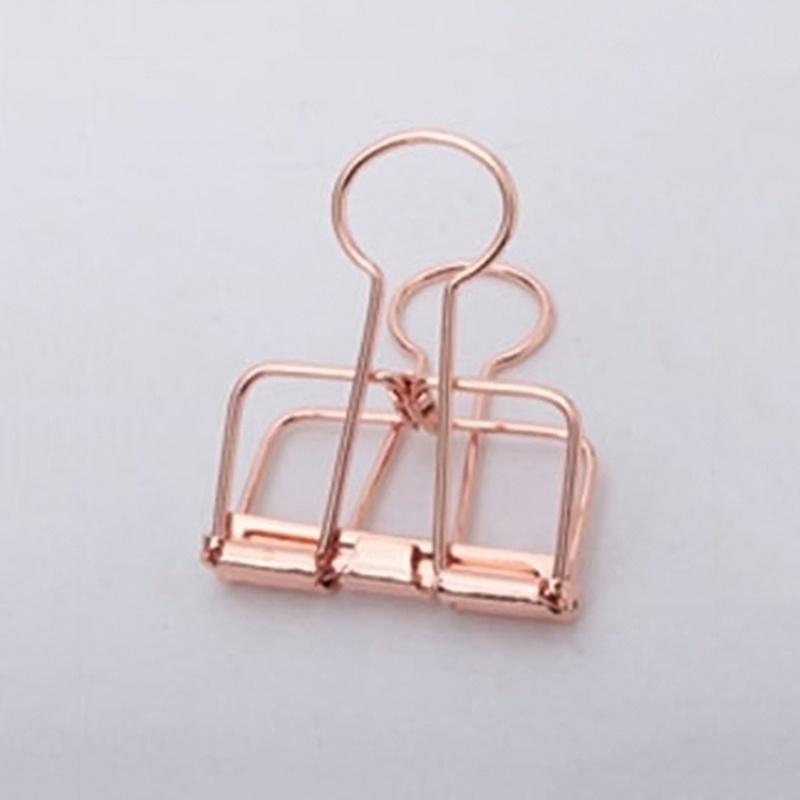 5/40Pcs Rosegold Binder Clips Paper Clip Office School Supplies Binding Supplies Files Bag Documents Bag Clips Metal Clips