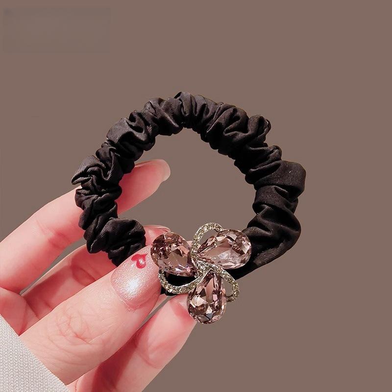 Coreean Retro Ochi de Pisică Stras Floare Elastic de Păr Bandă Elastică