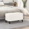 Cream Colored Bench 70 X 35 X 41 Cm Faux Leather