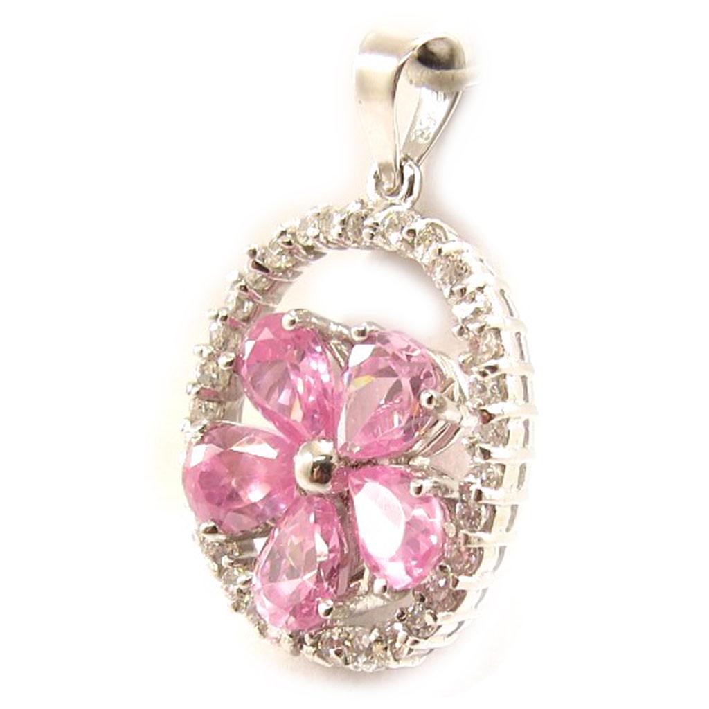 Les Trésors De Lily [C4669] - Pendentif Argent 'Rosemary' Rose