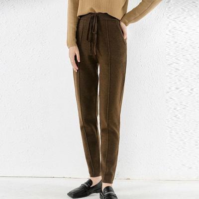 Women's Wool Pencil Pants High Waist Simple Style Office Lady Trousers Merino Wool Knitwear Spring Autumn Sports Pants