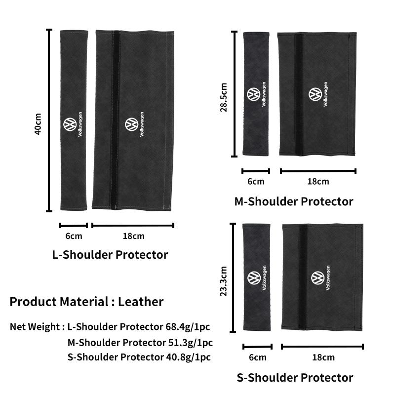 Car Shoulder Pad Safety Belt Protector Cover Strap Mat Accessories For VW Tiguan CC Jetta Polo Golf Passat Scirocco T-ROC Touare Zf9