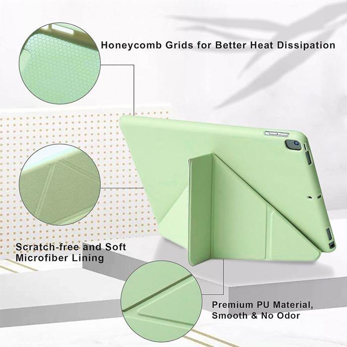 Coque + Verre Trempé - Noname - iPad Pro 11 Pouces - Protection Intégrale - Support Réglable - Vert