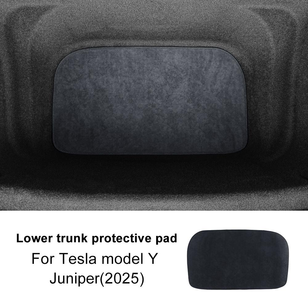 Flannel Front Rear Trunk Mats For Tesla Model Y 2025 Model Y Juniper Anti-slip Pads Protective Cover Cargo Liner Tray Floor Mat