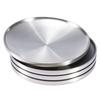 4Pcs/Set 304 Stainless Steel Round Plates, Double-Walled Insulated Dinner Plate, Plates for Snack, Dishes and Fruit
