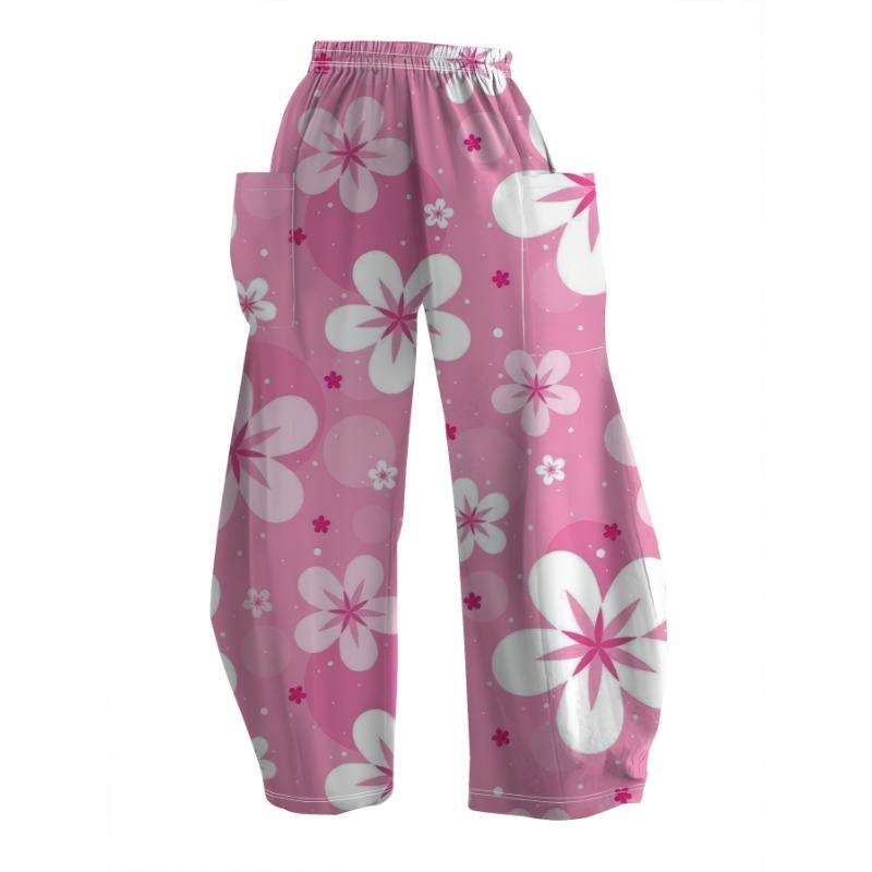 Women's Standard Size Fashion Trendy 3D Printing Oom Print Wide-Leg Pants, Comfortable and Suitable for All Seasons
