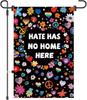12x18 Inch Hate Has No Home Here Garden Ags Pride Garden Ag Double Sided Polyester LGBTQ Community Gay Lesbian Burlap Ya PPZ