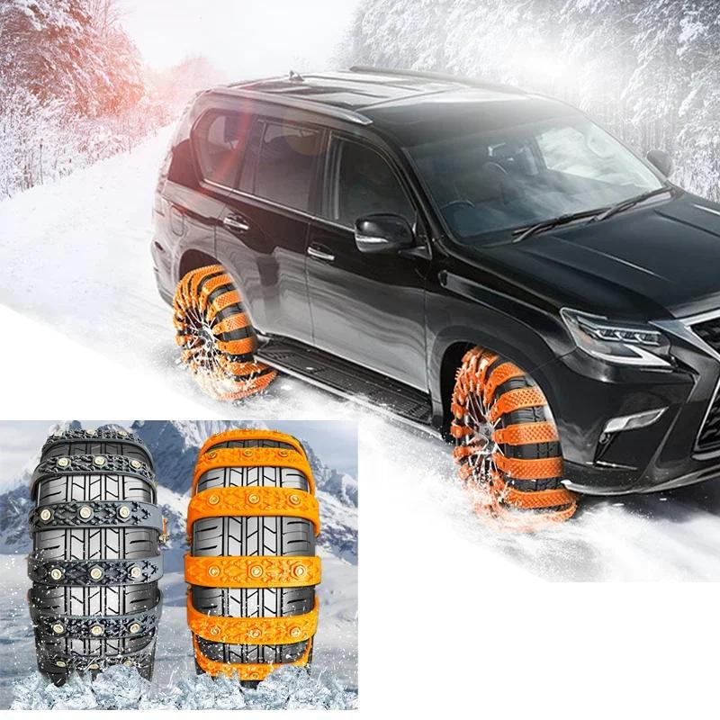 Catene da Neve per Auto Catene per Pneumatici 10/1PCS Set in Uretano Fascette per Ruote Cinghie Catene per Pneumatici Inverno Antiscivolo Catena Antis