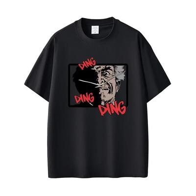 Ding Ding Ding Funny Television Meme Graphic T-Shirt Retro Horror Unisex Black Casual Cotton Women And Men T-shirts