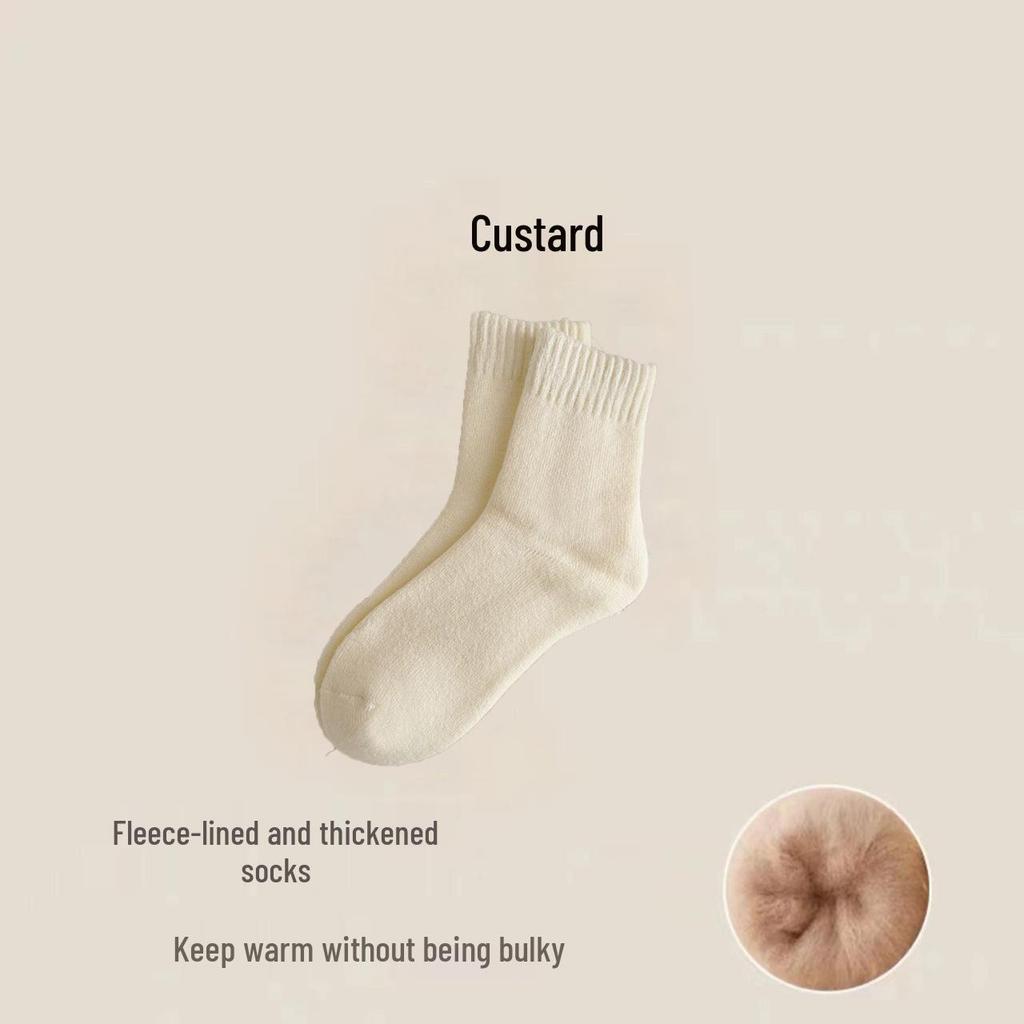 Women's Cashmere Velvet-Enhanced Long Warm Socks for Autumn/Winter - Cozy Home & Sleepwear