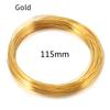 100 Loops Gold Steel Color Memory Wire 60mm Bracelet Bangle Loop 115mm Necklace Collar Hoop for Zircon Making DIY Accessories