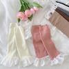 Girls Lolitas Knit Long Socks Ruffle Flared Leg Warmers Harajuku Bootie Socks Spring Summers Warm Ankle Heap Socks