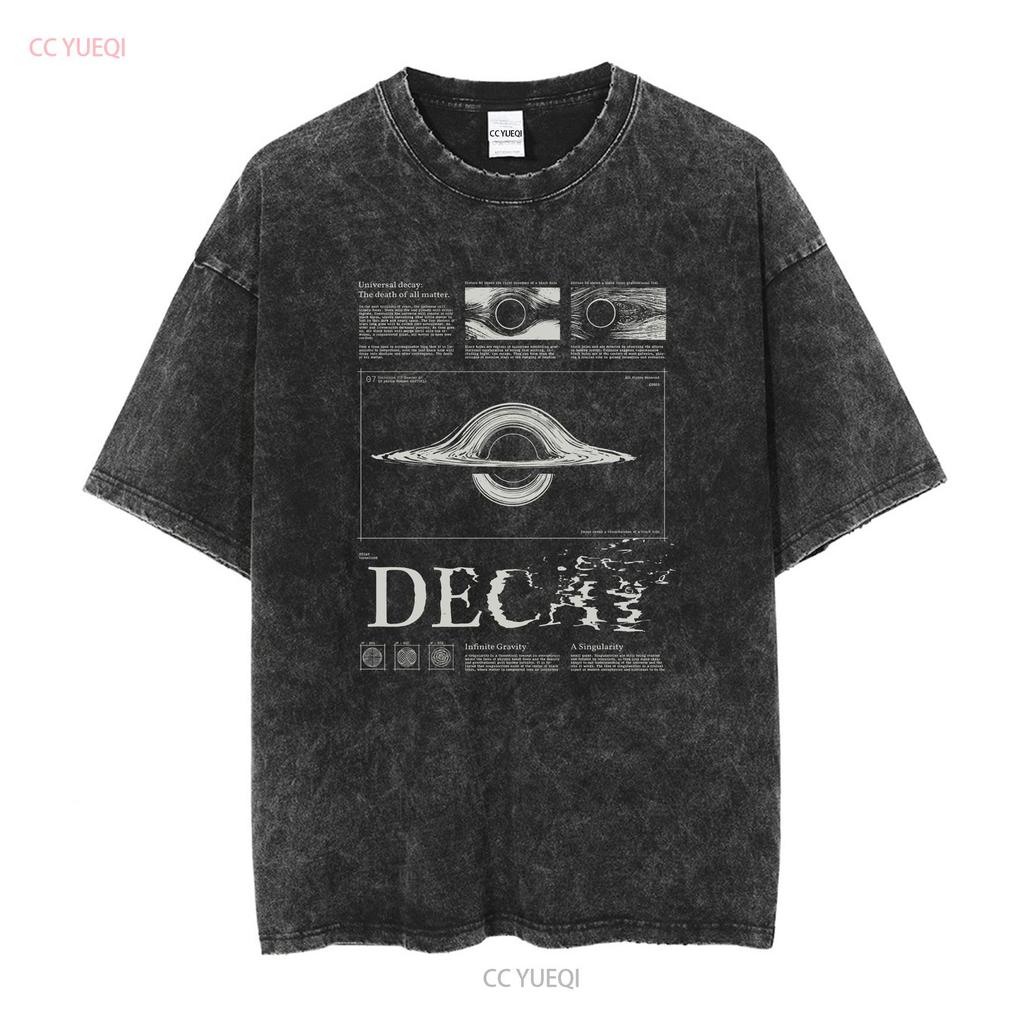 Black Hole Decay T Shirt Cosmic Universe Space Science Vintage Astronomy Geeks Lover long or short sleeves vintage Washed