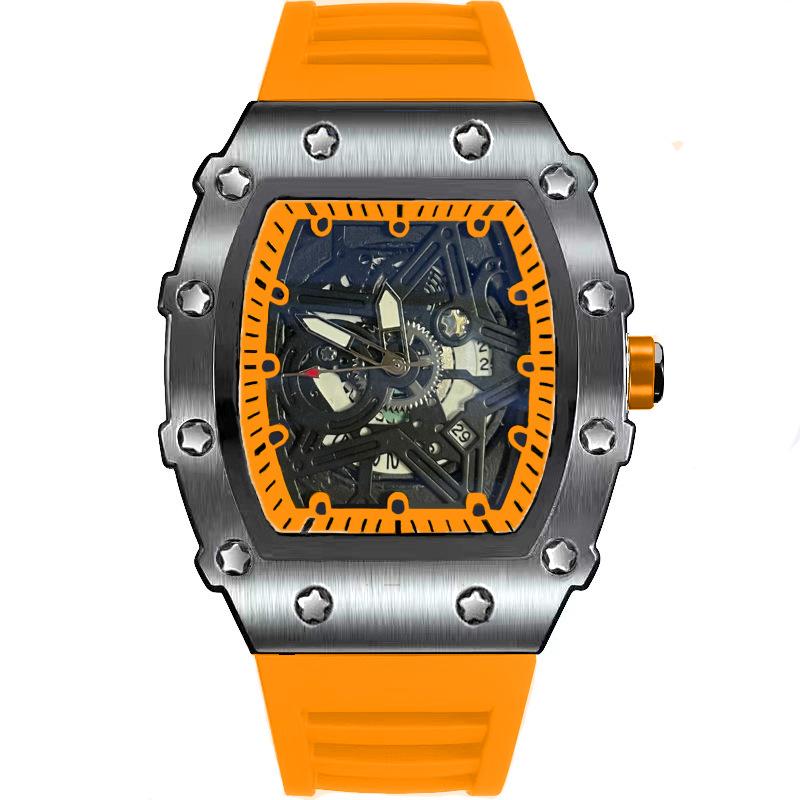 High-Value Fashion Quartz Watch Trendy Luminous Five-Pointed Star Barrel-Shaped Men'S Watch