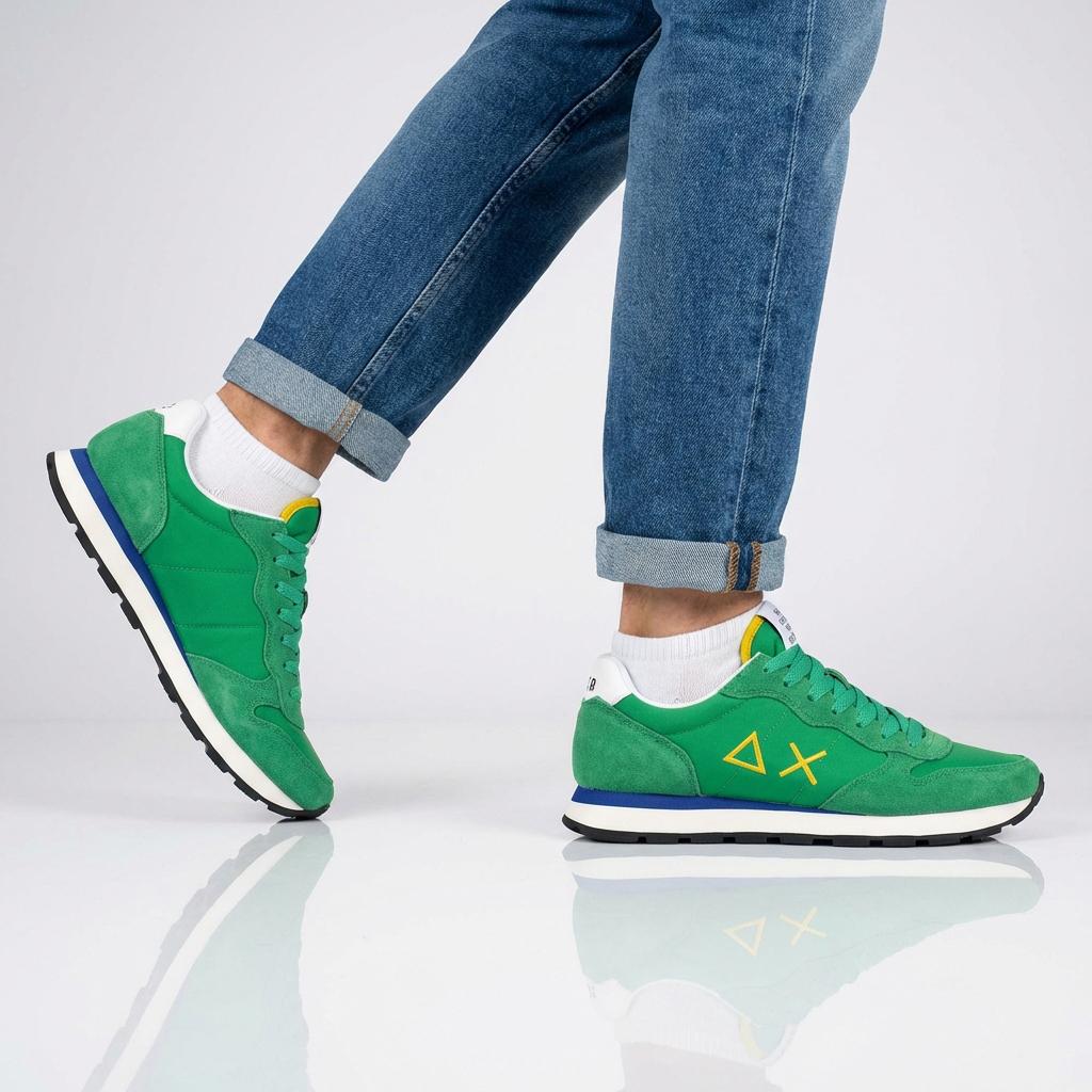 SUN68 Tom Solid - Herren Sneakers Schuhe Grün Z36101-88 ORIGINAL
