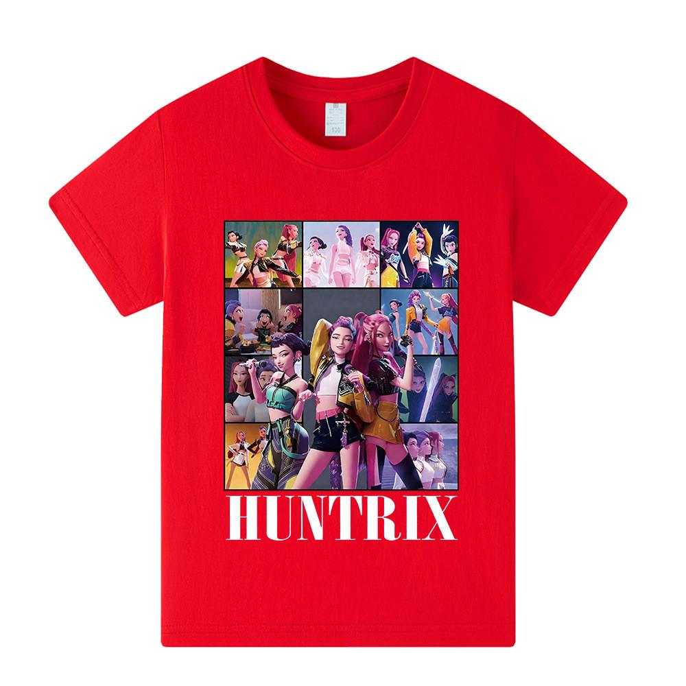 A1223 Kids Boys Girls Kpop Rumi Zoey Mira Print Short Sleeves T-shirt