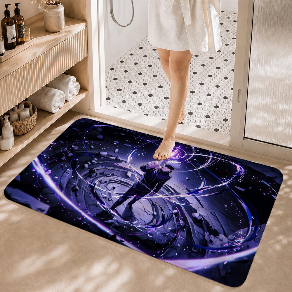 Dark Fantasy Anime J-Jujutsu KaisenS Floor Mat Non-Slip Absorbent Floor Mat Decorative Rug for Home Bathroom Bedroom Entryway