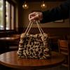 Trendy Leopard Print Plush Casual Shoulder Handbag