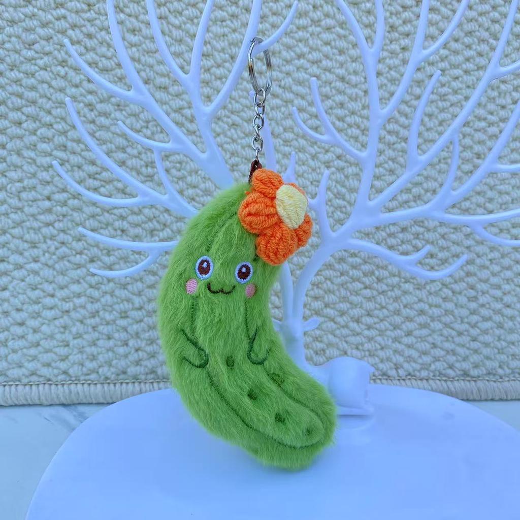Funny Plush Toy Keychain Bitter Melon Doll Cute and Ugly Cute Doll Pendant Bag Hanging Decorations Doll Small Pendant