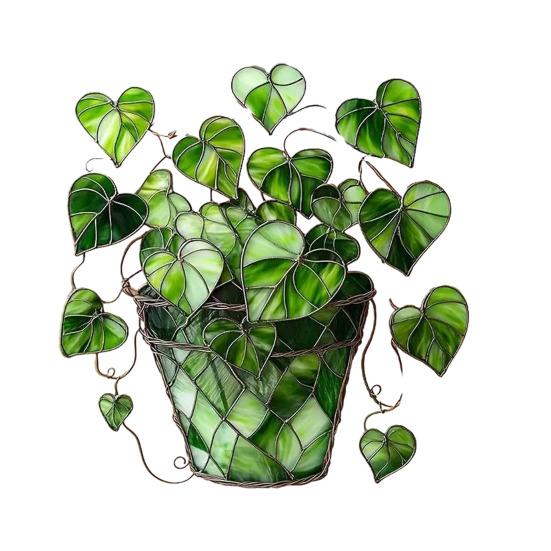 Acrylic Garden Sign with Potted Plant Pattern Weather-Resistant Outdoor Pendant 2D Lawn And Patio Decor for Home Celebration And Garden