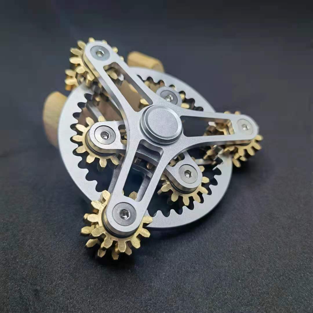Delicateness Gear Hand Spinner Volledig Koperen Fidget Spinner Negen Tanden Koppeling Edc Metaallegering Spinner Focus Speelgoed Stressverlichting