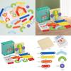 Creative Wooden Geometric Shape Puzzle Nail Board Kid Toy For Early Learning