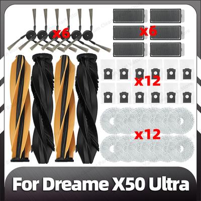 Compatible para Dreame X50 Ultra Repuesto Cepillo Principal Lateral Filtro HEPA Almohadillas de Mopa Bolsas de Polvo Accesorios de Repuesto