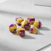 7 Pieces Silicone Polyhedral Dice Set | Numbered, Tabletop RPG with Silver Numerals, Easy