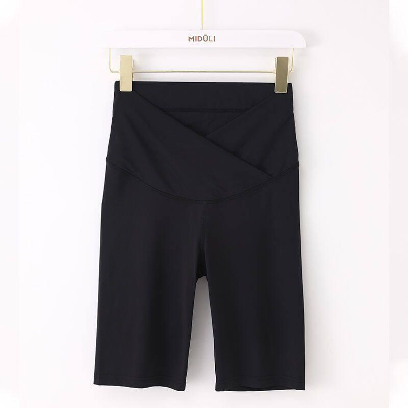 

Women s Maternity Summer Shorts: Lightweight, Spring/Summer Leggings, Outdoor Wear, Shark Design, 5-Point Safety, Ideal Summer Outfit. Large [Fits 110-135 lbs] чорний