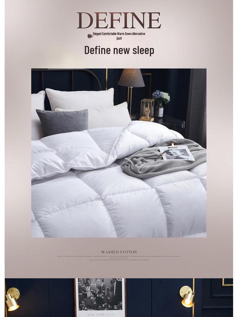 Hot-Selling Four Seasons Cotton Microfiber Quilt: Warm, Thickened for Autumn & Winter, Duck Down Core - Ideal Gift