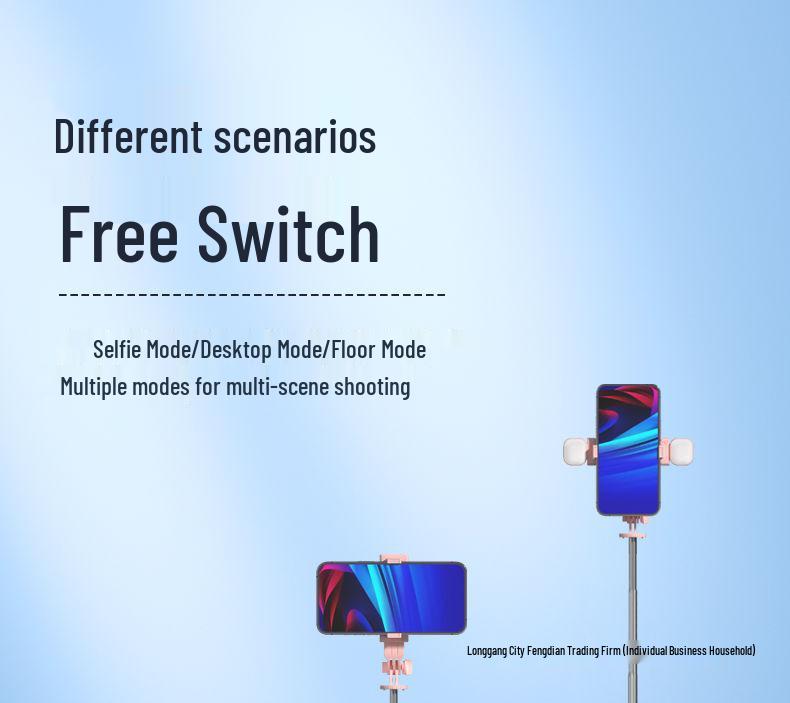 1,75 m Wiederaufladbarer Bluetooth-Selfie-Stick & Stativ für TikTok & Live-Streaming