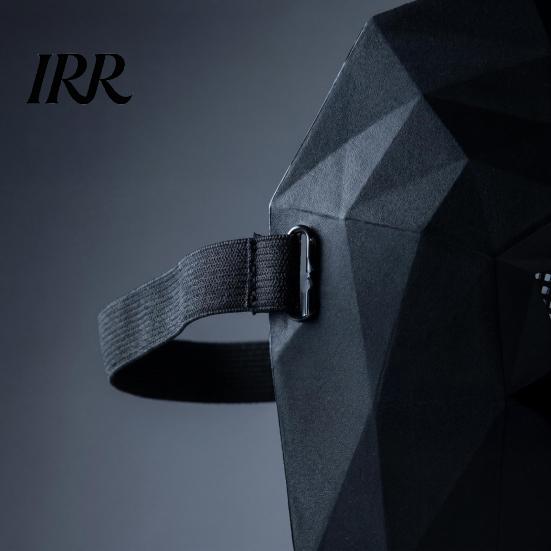 Verstellbare Maske Halloween Geometrische Maske, Polygonal Cool Party mit Netzaugen, Einzigartiges Kostüm Schwarz Weiß Cosplay für Maskerade, Zubehör Scharfe Kante
