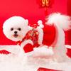 New Year's Clothes Velvet Warm Two-legged Vest Teddy Bear Small Dog Tang Clothing New Year's Greeting Pet Skirt