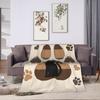Whimsical Reading Cat Plush Blanket Girls Boys  Flannel Throw Blanket For Living Room Warm Soft Custom Quality Bedspread Gift