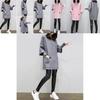 Neck Round Women Long Sleeve Solid Patchwork Hoodie Loose Sweatshirt Pocket
