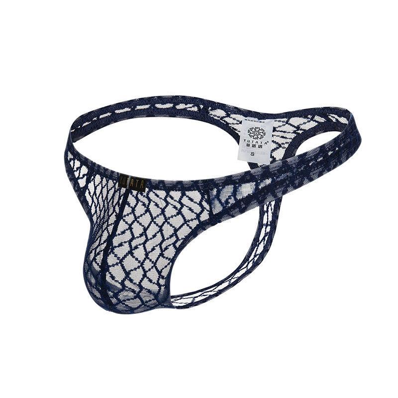 Men's Sexy Lace Thong T-Back Men's Triangle Shorts Sexy Underwear Men's Breathable Underwear