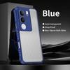 KEYSION Heavy Duty Shockproof Phone Case for VIVO V29 5G V27 5G Soft Silicone+PC Translucent Matte Back Cover for VIVO V25 V29 5G
