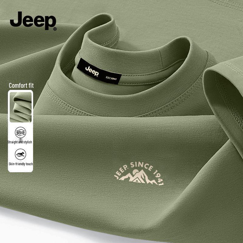 JEEP Men s Pure Cotton Breathable Short Sleeve T-shirt S