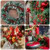 8pcs Red Berries Decor Artificial Christmas Bouquet Simulation Berries Picks For Xmas Party Decor Holiday Scene Setting Fake
