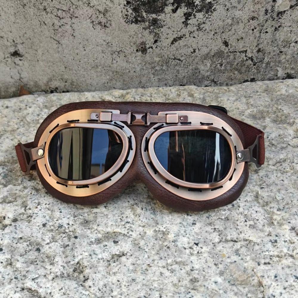 Dustproof Motorcycle Goggles UV Protection Off-Road Eyewear Retro Pilot Goggles Motorcycle Riding