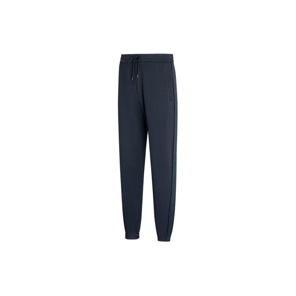 Emporio Armani Ss24 Solid Color Drawstring Cuffed Casual Knit Sports Pants Men Pants Navy-Blue 3D1P68-1JHSZ-0920