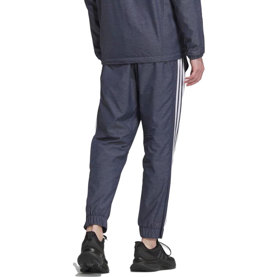 Adidas Logo Retro Sports Printed Striped Knitted Pants Men Pants Blue IK7351