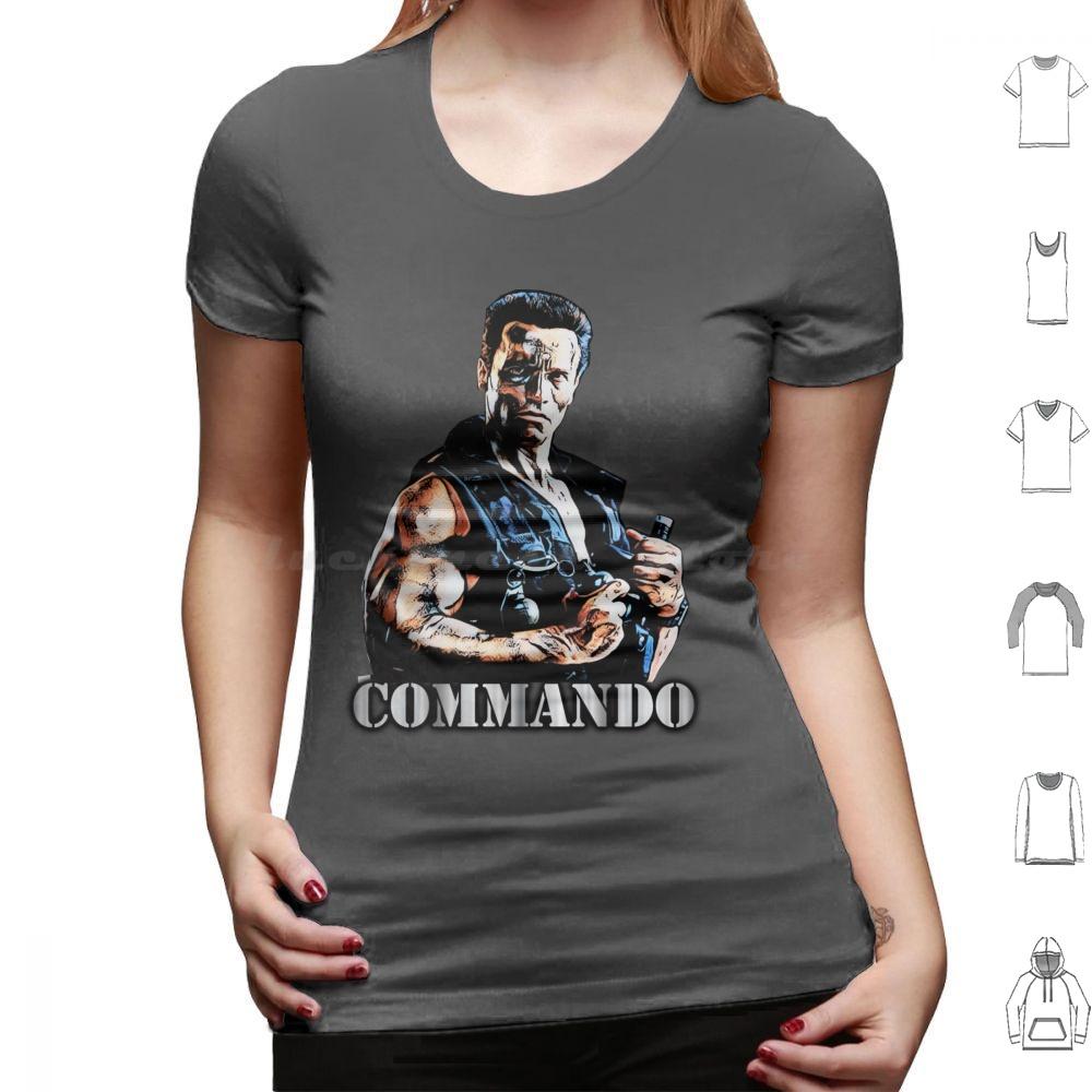 Commando T Shirt Cotton Men Women DIY Print Commando Movies Popular A Beverly Hills Cop See You At The Party Richter Terminator