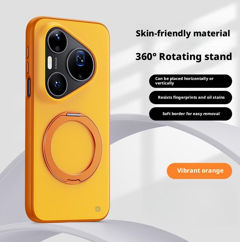 For Huawei Pura 90 Pro Max and Pura 90 Pro Case Anti-Fingerprint Anti-Oil Magnetic 360° Rotatable Stand Fine Grip Soft Cover