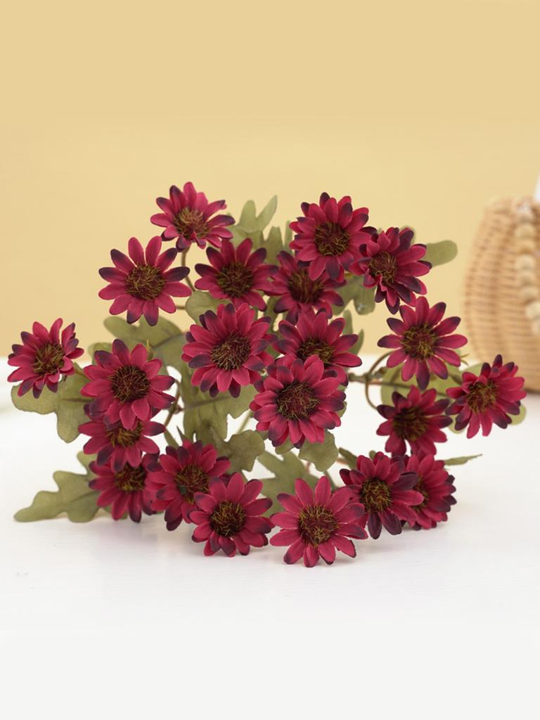21 Heads Artificial Flower Autumn Silk Daisy Bouquet Decor Vase Home Wedding Decor Household Products Holiday DIY Gift Box Cheap