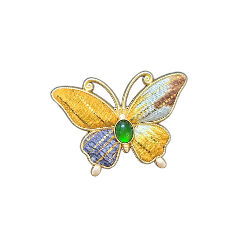 Hot Sale Ethnic Handmade Colorful Cute Butterfly Alloy Brooch for Women and Children As Party Gifts