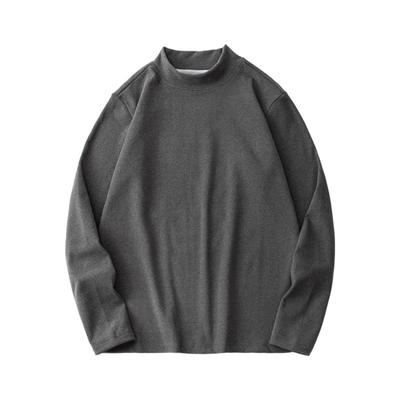 Men's Fleece,Lined Long,Sleeved T,Shirt With High Neck, Thickened And Warm Underwear